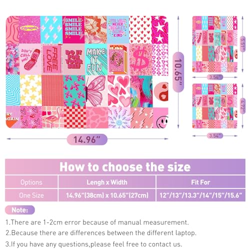 12.1-15.6 Inch Laptop Skin Decal, Universal Reusable Vinyl Laptop Cover Sticker, Waterproof Art Decal Protector - Pink Fashion Girl - color: Pink Fashion Girl