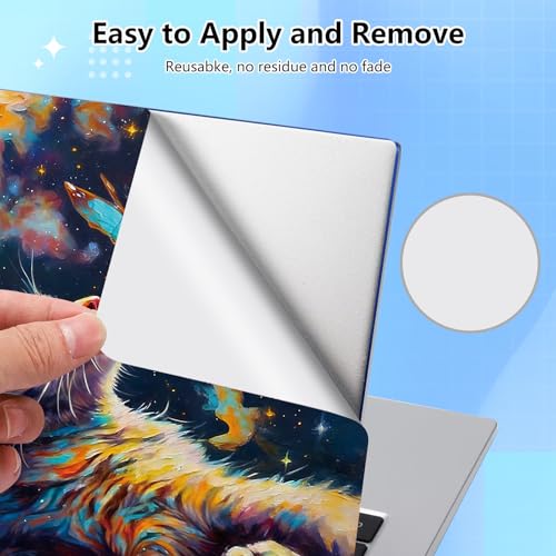 Universal Laptop Skin Sticker Decal for 11.6”12" 13" 13.3" 14" 15" 15.4" 15.6" Reusable Waterproof Scratch-Scratch Resistant Protective Vinyl Laptop Notebook Skin Stickers - Galaxy Cat and Butterfly - color: Galaxy Cat and Butterfly