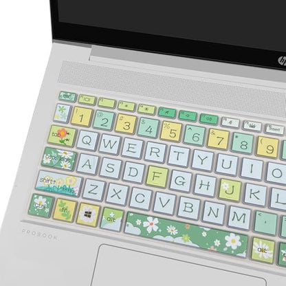 Keyboard Cover for 15.6" HP ProBook 450/455/650 G8/G9/G10, ZBook Power G8/G9 - Cute Spring Flowers Keyboard Skin - color: Spring Flowers