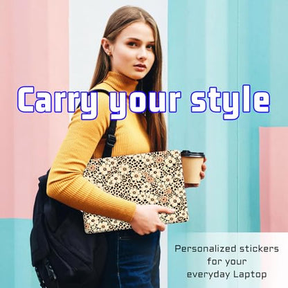 Universal Laptop Skin Sticker Decal, Compatible with MacBook HP Dell Lenovo 12"-15.6", Reusable Vinyl Notebook Cover 3PCS Set, High-Recognition Film-Leopard Print Florals - color: Leopard Print Florals