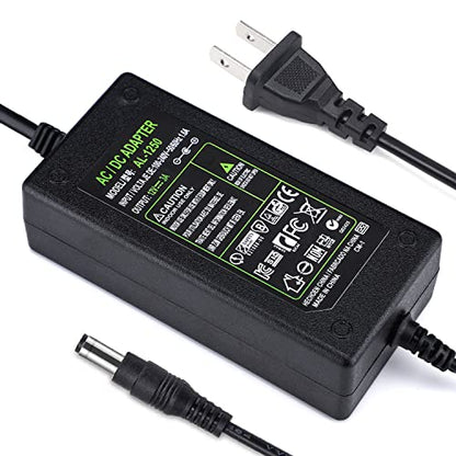 TOBWOLF DC 12V 3A Power Adapter, 36W AC 100-240V US Plug with 4.6FT Cord | 5.5mm × 2.1mm DC Plug, AC to DC Transformers, Switching Power Supply for LED Strip Lights, CCTV Cameras & Wireless Routers - size: 12V 3A