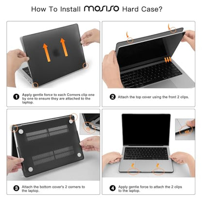 MOSISO Compatible with MacBook Pro 14 inch Case M5 M4 M3 M2 M1 2026-2021 | Ultra-Thin Seamlessly Closes Crack-Resistant Protective Hard Matte Shell&Keyboard Cover, Sky Blue Clear - color: Sky Blue Clear