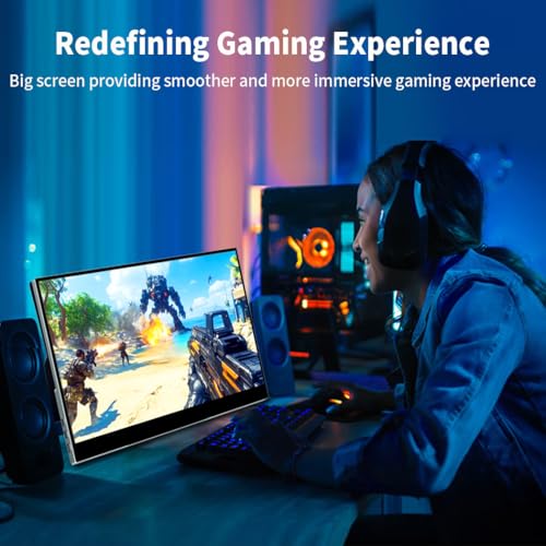 17.3" 4K Portable Monitor Touchscreen, 120Hz UHD Gaming Display 3840x2160 with MPP Stylus Support, 100% DCI-P3, HDMI 2.1 USB-C, VESA External Screen for Laptop Console PC - size: 17.3 Inch