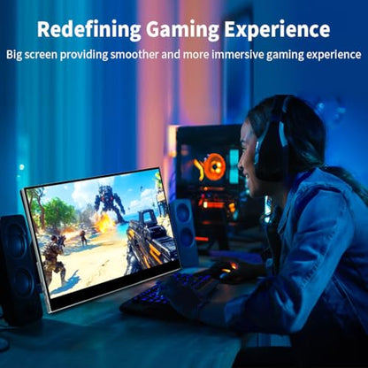 17.3" 4K Portable Monitor Touchscreen, 120Hz UHD Gaming Display 3840x2160 with MPP Stylus Support, 100% DCI-P3, HDMI 2.1 USB-C, VESA External Screen for Laptop Console PC - size: 17.3 Inch