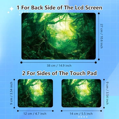 Universal Laptop Skin Sticker Decal for 11.6”12" 13" 13.3" 14" 15" 15.4" 15.6" Reusable Waterproof Scratch-Scratch Resistant Protective Vinyl Laptop Notebook Skin Stickers - Beautiful Green Forest - color: Beautiful Green Forest