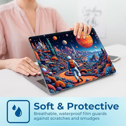 Reusable Universal Laptop Skin Sticker, Cut to Fit for 11.6–15.6 Inch Laptops, Waterproof Protective Film, No-Residue - Cosmic Journey - color: Cosmic Journey