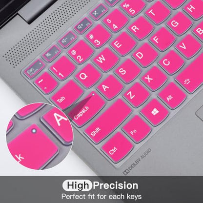 Keyboard Cover for 2023 2022 Lenovo IdeaPad 1/IdeaPad 1i 15.6 inch Laptop 15IGL7 15ADA07 15IAU7 15ALC7 15IJL7 15IGL7, New Lenovo IdeaPad 1 15.6 US Layout Keyboard Cover Skin, Hot Pink - color: Hot Pink