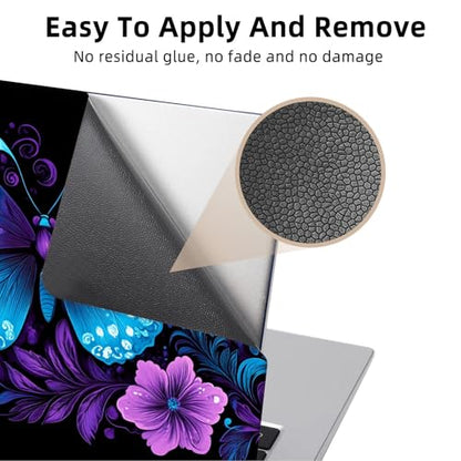 Aesthetic Laptop Skin Cover,12-15.6 Inch Universal Vinyl Sticker Decal,Waterproof Scratch-Resistant Notebook Wrap,Removable Residue-Free Protector,Butterfly Floral - color: Butterfly Floral