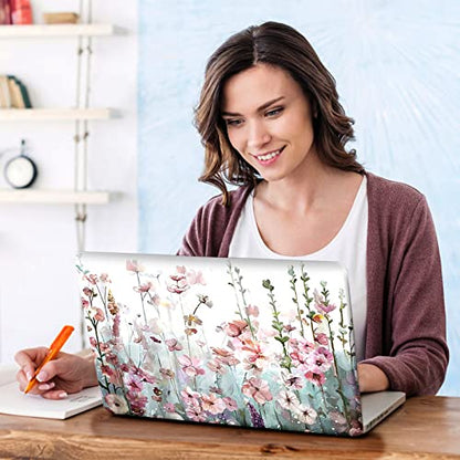 DINKY Laptop Skin Sticker Decal, 12" 13" 13.3" 14" 15" 15.4" 15.6 inch Laptop Universal Reusable Vinyl Skin Stickers Cover Art Decal Notebook PC Personalized Protector-Wildwill Flora - color: Wildwill Flora