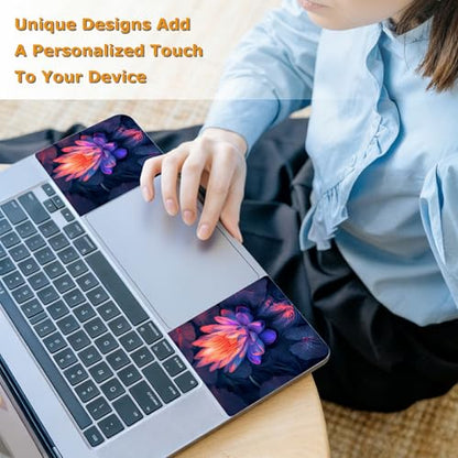 Universal Laptop Skin Sticker with 2 Wrist Pad Decals, 3-Piece Removable Vinyl Laptop Cover, Art Watercolor Lotus Waterproof Anti-Scratch, Easy-Trim Fit for 13.3" 14" 15.6" Laptops - color: Art Watercolor Lotus