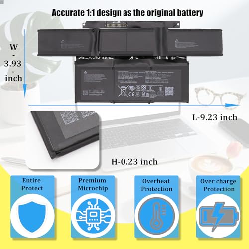 G3HTA072H Battery Replacement for Microsoft Surface Laptop Studio 1964 14.4" Series Laptop Battery G3HTA071H 56.3Wh