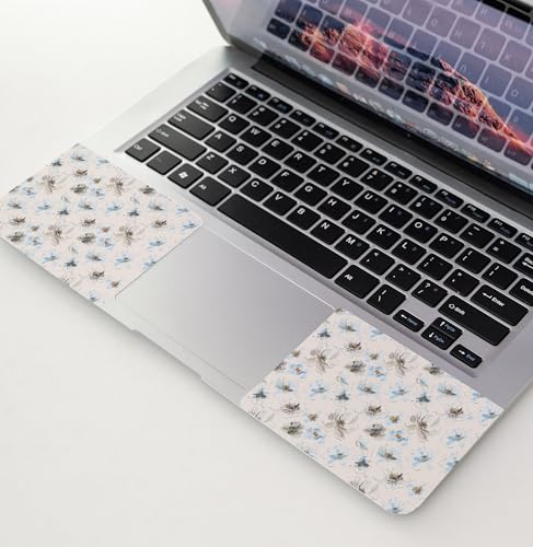 11.6 13 13.3 14 15 15.6 inches Netbook Laptop Skin Sticker Decal Reusable Protector Cover Case for Laptop Notebook chromebook Blue Flowers W-NEK-57 - color: W-NEK-57