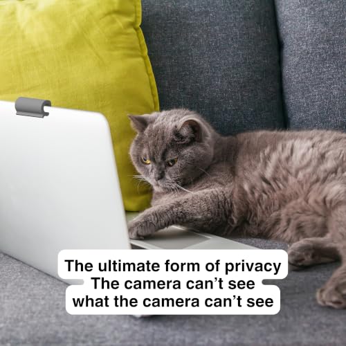 Webcam Cover Slide for Laptop & Tablet Camera Privacy, No Adhesive No Residue, Flexible Cover for MacBook, iPad, PC & More, 4 Pack, Made in USA