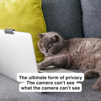 Webcam Cover Slide for Laptop & Tablet Camera Privacy, No Adhesive No Residue, Flexible Cover for MacBook, iPad, PC & More, 4 Pack, Made in USA