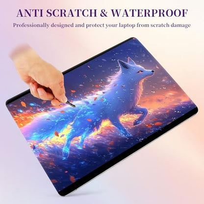 Laptop Skin Sticker Laptop Cover for 12" 13" 13.3" 14" Laptop Stickers,Reusable Skin Sticker Cover Personalized Art Waterproof & Scratch-Resistant Protector Case,White Fox - color: White Fox