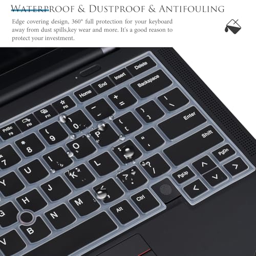 Keyboard Cover for 2025 2024 Lenovo ThinkPad X1 Carbon Gen 13 / Gen 12,Lenovo ThinkPad X1 Carbon 14" 13th 12th Keyboard Skin Protector (Not Fit X1 Carbon Gen 11/Gen 10/Gen 9/Gen 8/Gen 6/Gen 5) - Black - color: Black