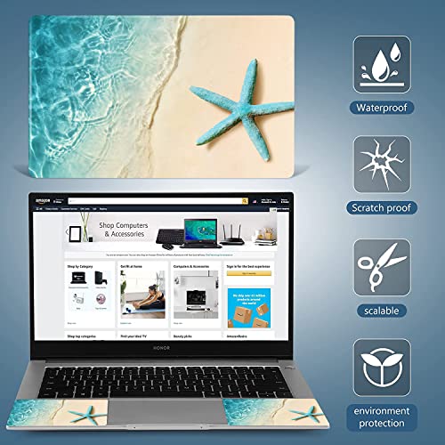 Laptop Skin Sticker Decal 15-15.6 Inches, Universal Reusable Vinyl Sticker for 12.1 13 13.3 14 15.4 Inches Netbook/Notebook PC, Waterproof & Scratch-Resistant (Starfish) - color: Starfish