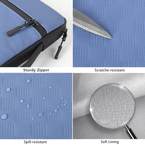 DOMISO 14 Inch Laptop Sleeve, Waterproof Shockproof Protective Case with Handle, Fits MacBook Pro/Dell XPS/HP 14" Notebooks, Blue - color: Blue, size: 14 inch