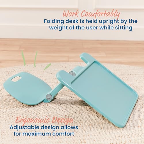 ECR4Kids The Surf Folding Portable Lap Desk, Large, Flexible Seating, Seafoam - color: Seafoam