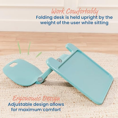ECR4Kids The Surf Folding Portable Lap Desk, Large, Flexible Seating, Seafoam - color: Seafoam