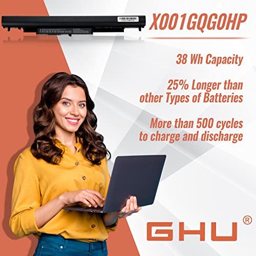 GHU HS04 HS03 Laptop Battery 38Wh Replacement for HP 240 245 246 250 255 256 G4 G5 Pavilion 15-ay039wm/ay041wm/ay009dx/ay052nr, Compatible with 807956-001 807957-001 807612-421 807611-421 HSTNN-LB6U