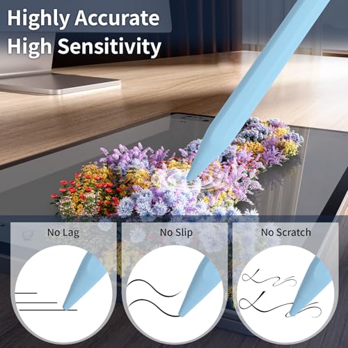 2-in-1 Stylus, Stylus Pen for Touchscreen,High Sensitivity & Precision | Touchscreen Suitable for iPad/iPhone/Samsung/Android Smartphone and Tablets, Compatible with All Touchscreen (Blue) - color: Blue