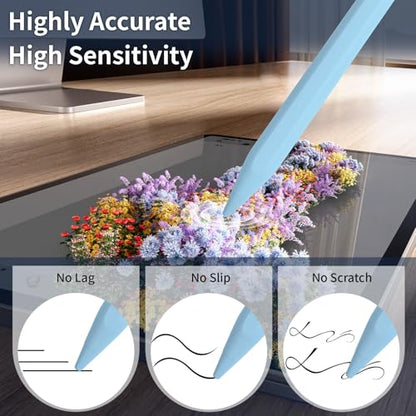 2-in-1 Stylus, Stylus Pen for Touchscreen,High Sensitivity & Precision | Touchscreen Suitable for iPad/iPhone/Samsung/Android Smartphone and Tablets, Compatible with All Touchscreen (Blue) - color: Blue