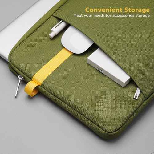 NIDOO Laptop Sleeve 10 inch Tablet Bag Carrying Case for 11 inch iPad/11 iPad Air M4 2026/11" iPad Pro M5 M4/ 11" Samsung Galaxy Tab S9 S8 / Lenovo Tab M11 Water Resistant Computer Pouch, Green - color: Green, size: 10-11 Inch
