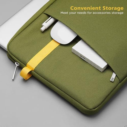 NIDOO Laptop Sleeve 13 inch Computer Carrying Case Cover for 13" MacBook Air M5 M4 2026/13.6" MacBook Air/Lenovo ThinkPad L13 Gen 4 / L13 Gen 5/13.3" Dell Latitude 7350 7340/ Microsoft HP EliteBook - color: Green, size: 13-13.3 Inch