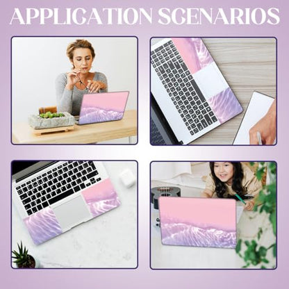 SUPERDANT Laptop Skin Sticker Pink Beach Laptop Decals Personalized Universal Notebook Computer Wrap Vinyl Skin Stickers Cover Art Decal Removable 12-15.6 Inch Waterproof Scratch-Resistant Gifts - style: Pink Beach