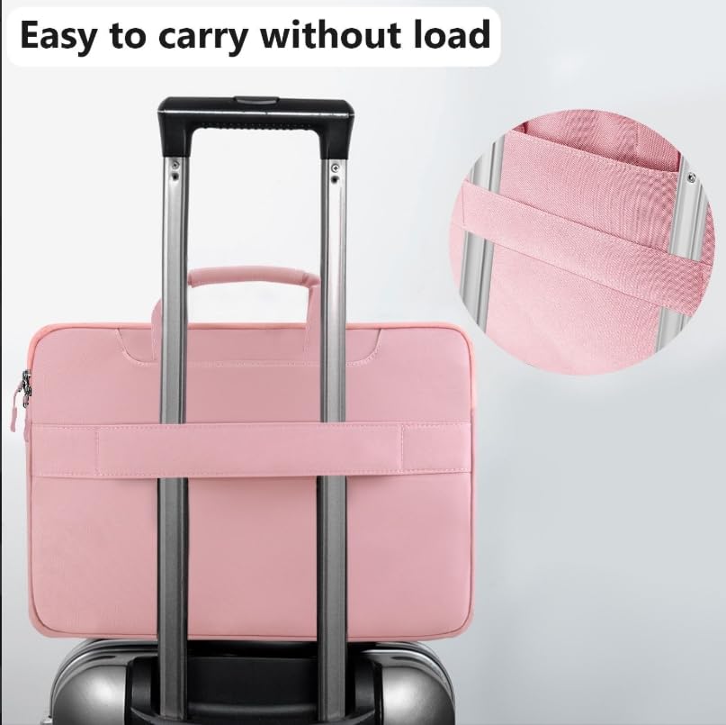 Hseok Laptop Shoulder Bag 15 15.6 16 Inch Briefcase,Compatible MacBook Pro/Neo 16",MacBook Air/Pro 15,XPS 15/16 and most 15.6-16 and Most 15-16 Notebooks,Spill-Resistant Handbag,Pink - color: Pink, size: 15-16 inch