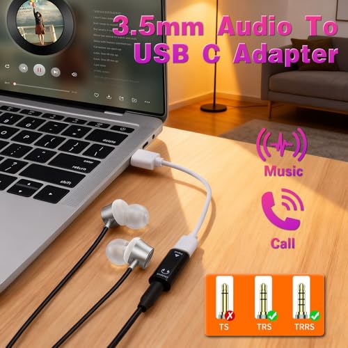 Poyiccot USB C to 3.5mm Headphone Jack Adapter 1-Pack, USB C Female to Aux Female Adapter, USB-C to AUX 3.5mm Converter HiFi Stereo DAC Headphone Jack for iPhone 15, Galaxy, Laptop, Black - style: 1 Pack Female to Female Black