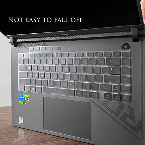 Keyboard Cover for 16" ASUS ROG Strix G16 2024 2023 G614 G614JV G614JIR G614JVR G614JI-AS94 Gaming Laptop, ASUS ROG Strix Scar 16 G634 G634JYR G634JZR G634JY G634JZ Keyboard Skin Protector - Clear