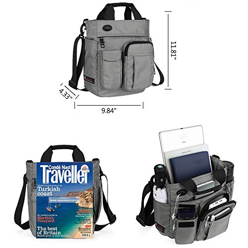 Crossbody Messenger Bag Business Sport Travel Multifunctional Shoulder Bag Laptop Bag Men Women | Business - color: Gray