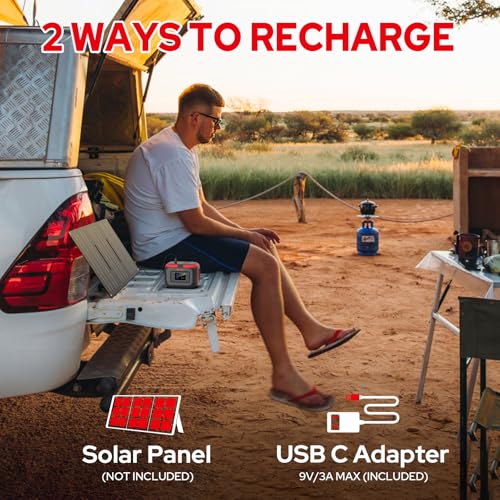Portable Solar Power Station with Solar Panel, 120W Solar Power Bank Generator with USB C, Portable Power Bank with AC Outlet 110V for Laptop Smart Devices Home RV Outdoor Camping with 30W Panel
