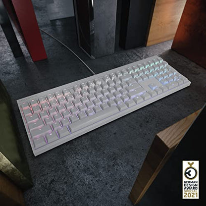 Cherry MX 2.0S Wired Gaming Keyboard with RGB Lighting Different MX Switching Characteristics: MX Black, MX Blue, MX Brown, MX RED and MX Silent RED (White - MX Black Switch) - color: White - MX Black Switch
