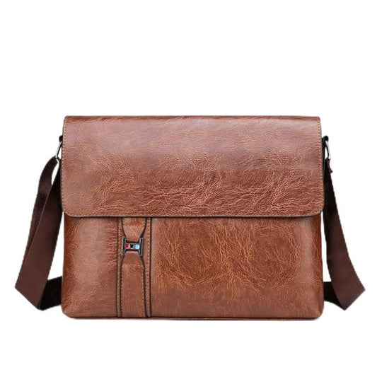 PORT&LOTUS Messager Bags for Men Small Men's Shoulder Bag for Men PU Leather Crossbody Purses for Men - color: H Khaki