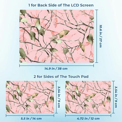 Reusable Universal Laptop Skin Sticker, Cut to Fit for 11.6–15.6 Inch Laptops, Waterproof Protective Film, No-Residue - Pink Camo - color: Pink Camo