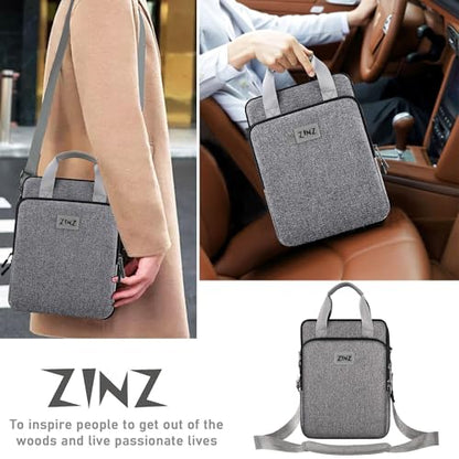 Laptop Shoulder Bag 12.3-13 inch Case Sleeve, Expandable Handbag with Valuables Compartment Compatible with MacBook Air/Pro/Neo 13", iPad 12.9"/13"/11", Shockproof,Gray-Black edge - color: Gray-black Edge