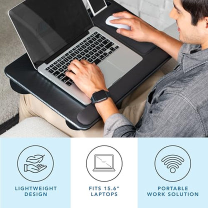 LAPGEAR Home Office Pro Lap Desk - Black Carbon, Fits 15.6” Laptops - color: Black Carbon, size: Home Office Pro W/Wrist Rest