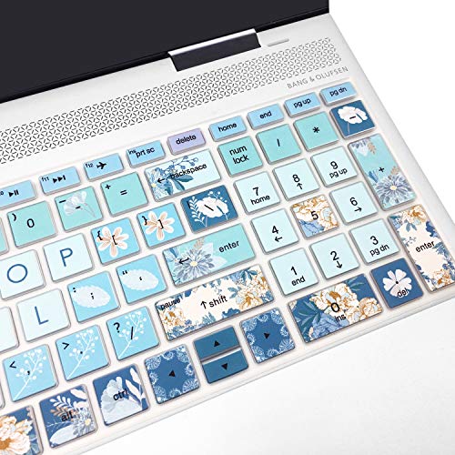 Keyboard Cover for HP Envy x360 15.6''Series/Pavilion 15/ Pavilion x360 15.6” Series/Envy 17 17.3" Series/HP Laptop 15t 17t 17-ca0011nr 17-by0040nr, Peony - color: Peony