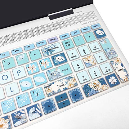 Keyboard Cover for HP Envy x360 15.6''Series/Pavilion 15/ Pavilion x360 15.6” Series/Envy 17 17.3" Series/HP Laptop 15t 17t 17-ca0011nr 17-by0040nr, Peony - color: Peony