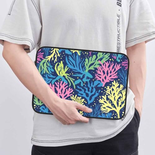 Laptop Sleeve Bag 15.4 15.6 Inch,Underwater Seaweed Colorful Protective Polyester Computer Cases Laptop Cover Briefcase Bag Tablet Travel Cover - color: LPS-018