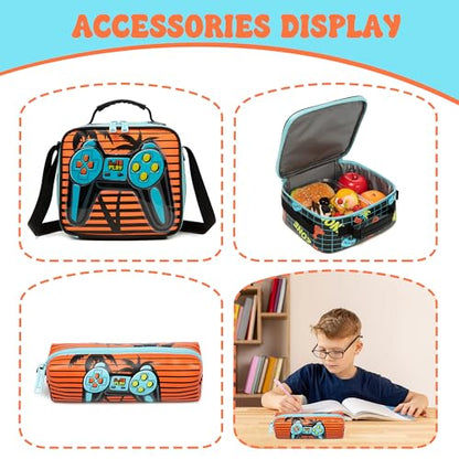 Meetbelify Boys Rolling Backpack with Wheels for Elementary Preschool Students Kids Travel Luggage Carry on Backpack for Boys Ages 6-8 - color: 02 Game