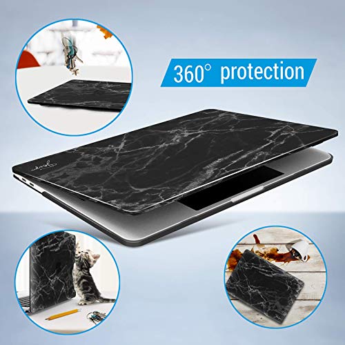 IBENZER Compatible with MacBook Pro 13 Inch Case M2 M1 2026 2025 2024 2023 2022 A2338 A2289 A2251 A2159 A1989 A1706 A1708, Hard Shell Case & Keyboard Cover for Mac Pro 13, Black Marble, T13BKMB+1 - color: #REF!