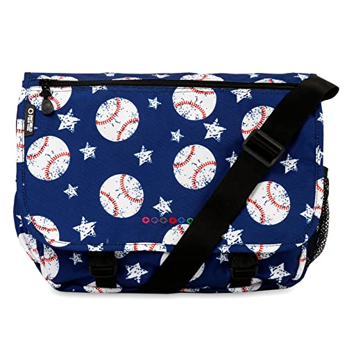J World New York Terry Messenger Bag for Women Girls School Kids - color: Baseball