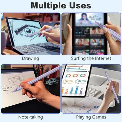 COO Universal Active Stylus Pen for iOS, Android & Samsung Touch Screens | Smart Digital Stylus for Lenovo/Vivo/Mi/HUAWEI Tablets, iPhone/Samsung/Pixel Phones for Drawing&Writing, Purple - color: Purple