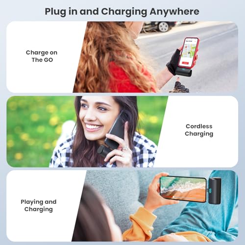 [2-Pack]Mini Portable Charger for iPhone 17/16/15,Upgraded 5500mAh PD Fast Charging USB C Power Bank,Travel Essentials Battery Pack for iPhone 17/17 Pro Max /Air/16 Plus/16/15 Series Galaxy Android - color: A-Black+White