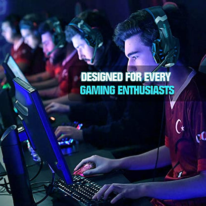 BENGOO Gaming Mouse Wired with RGB Backlit, Ergonomic PC Computer Mice | 4 Adjustable DPI up to 3600, 6 Programmable Buttons, Optical Gamer Mouse for PC Laptop Windows 7/8/10/XP Vista Linux