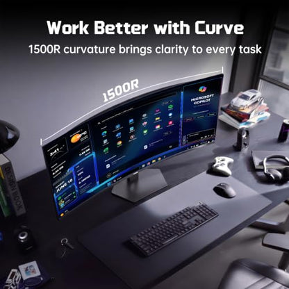 Hikers 27 Inch Curved Monitor 170Hz 144Hz, 2K 1440P Computer Gaming Monitor with HDMI 2.1×2 DP 1.4×1, AI CrossHair Fast VA 4000:1 Contrast, for FPS Games and Work (G27H1Q, Includes One HDMI 2.1 Cable) - size: 27 inch